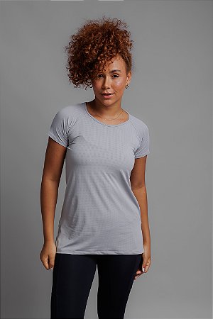 Blusa dry longa reta Cinza Claro