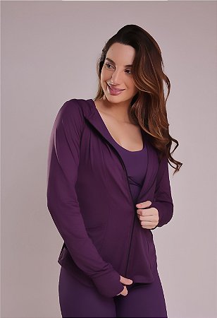 Jaqueta longa dry Roxo