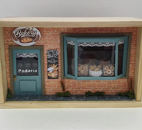 Quadro Cenário Miniatura Padaria - Bakery
