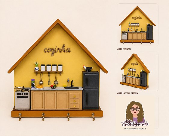 Porta Chaves Miniatura Cozinha V1