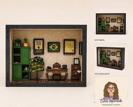 Quadro Cenário Miniatura Quartel - Soldado