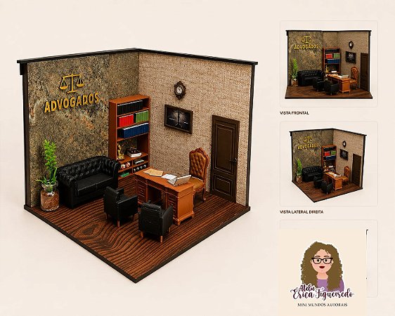 Quadro Cenário Miniatura Advogado