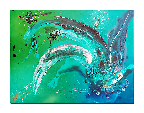 "Despertar" , tela tipo painel pintada em acrílico na técnica abstrato medidas : 120 x 90 x 3 cm.