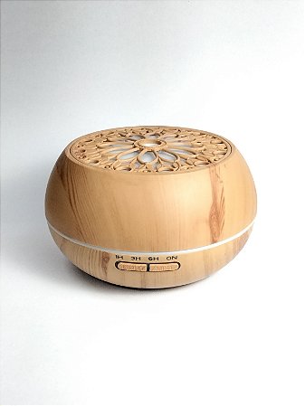 Umidificador De Ar 300ml tipo madeira com luzes LED Difusor do Óleo Essencial