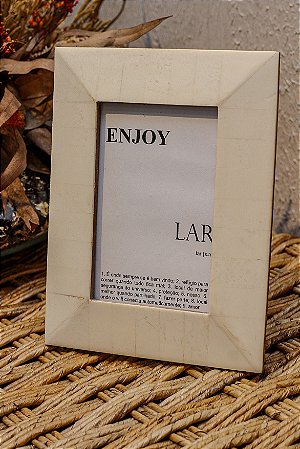 Porta Retrato em resina Off-white
