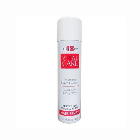 Vital Care Hair Spray Fixador Super Firm Shape e Shine 18 Horas 283g