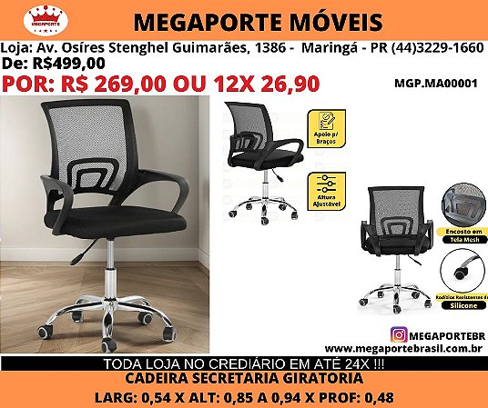 Cadeira Secretaria Giratoria