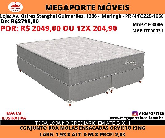 Conjunto Box Molas Ensacadas New Euro Pilow 203x193 King