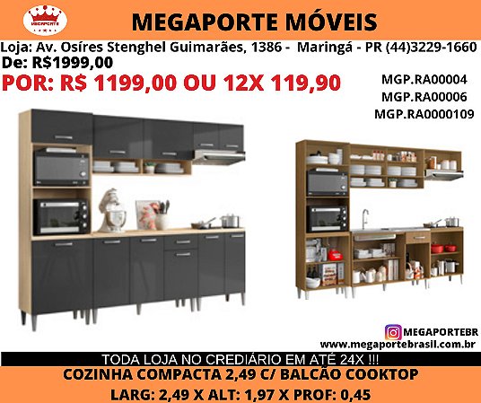 Cozinha Compacta 2,49 c/ balcão