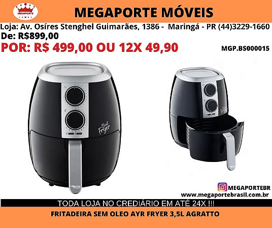 Fritadeira Sem Oleo Best 3,5 L Ayr Fryer