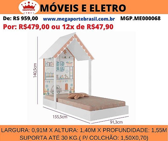 Mini Cama Casinha Montessoriana Home