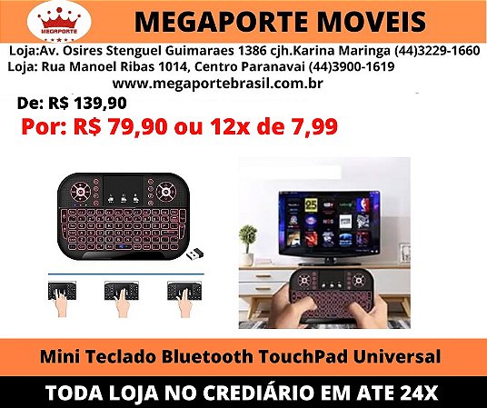 Mini Teclado Bluetooth Touchpad Universal