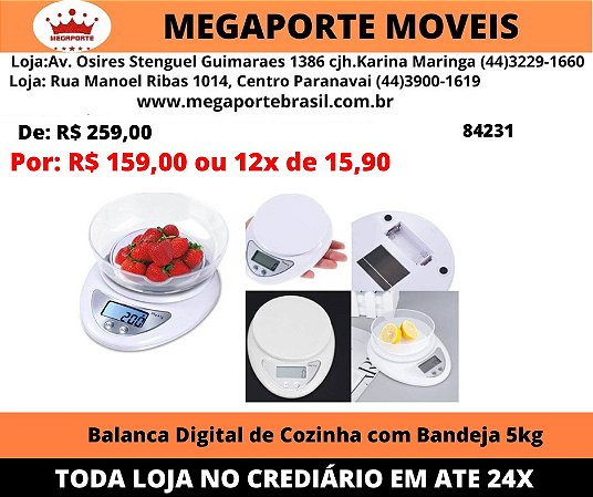 Balança Digital com Bandeja