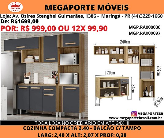 Cozinha Compacta 2,40M