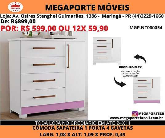 Comoda 4 gaveta 1 porta