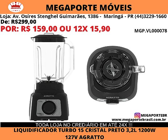 Liquidificador Turbo 3,2L 127V Agratto
