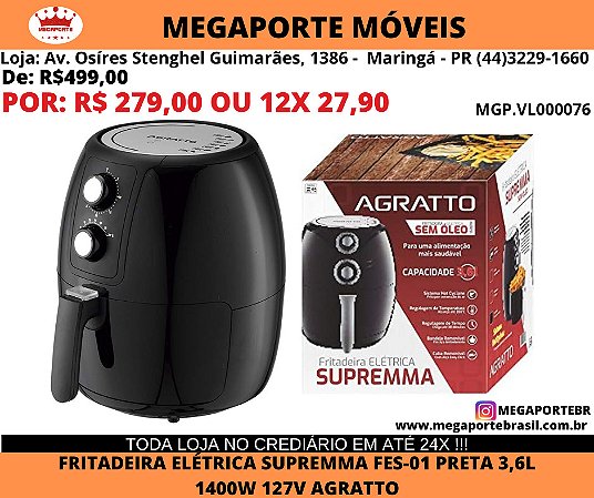 Fritadeira Elétrica 3,6L Agratto