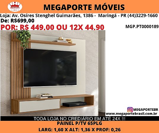 Painel p/ tv 50plg Ripado
