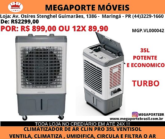 Climatizador Clin 35L Pro 150W 127V Ventisol