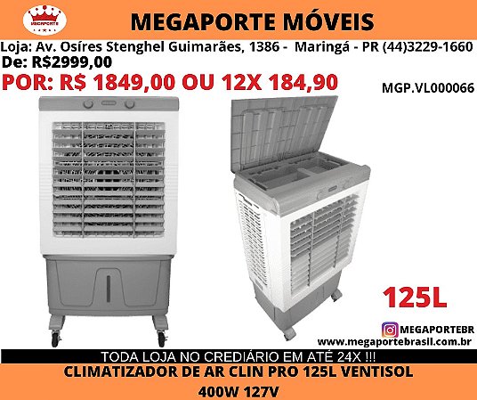 Climatizador Clin 125L Pro 400W 127v