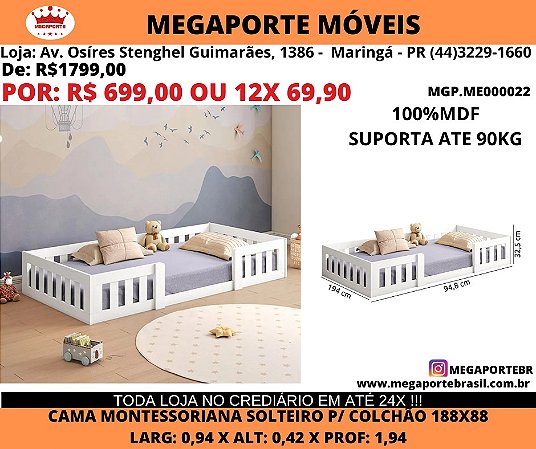 Cama Montessoriana Solteiro