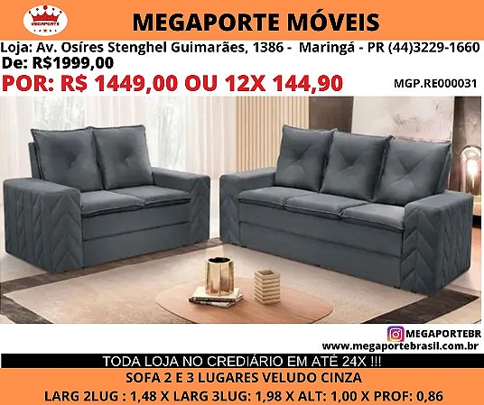 Sofa 2 e 3 Lugares