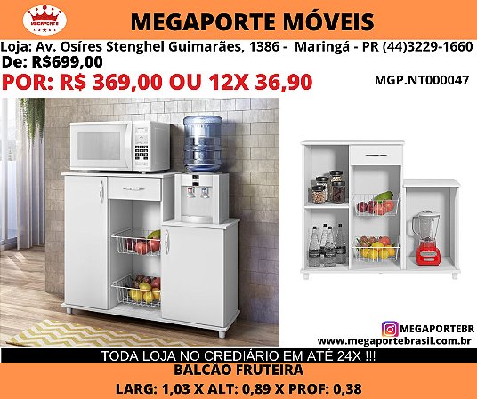 Balcão Fruteira 2 portas 1 gaveta