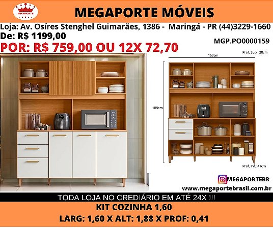 Kit Cozinha 1,60M