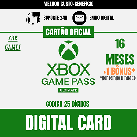 Game Pass Ultimate Código 25 Dígitos 12 Meses
