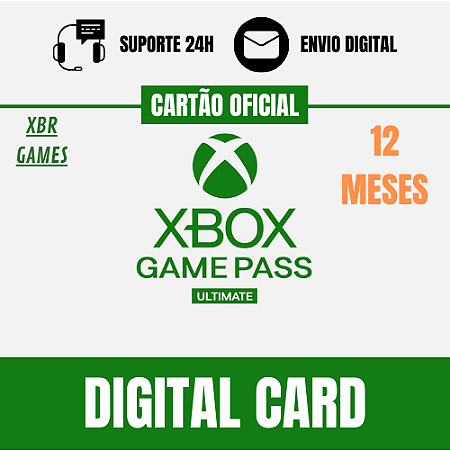 Cartão Digital Xbox Game Pass Ultimate 12 Meses PROMOÇÃO