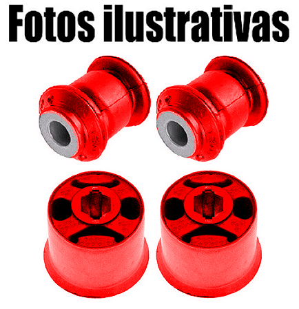 Kit 4 Buchas Bandeja Balança Dianteira Fox Polo Space Em Pu