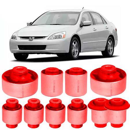 Kit Bucha Bandeja Inferior Superior Honda Accord 2008 A 2012 em Pu Poliuretano