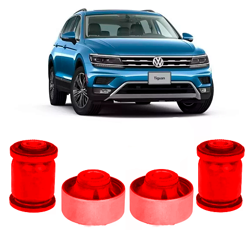 4 Bucha Bandeja Dianteira Vw Tiguan 2018 2019 2020 21 em Pu Poliuretano