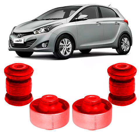 Kit Bucha Bandeja Dianteira Hyundai Hb20 2012/.. em Pu Poliuretano