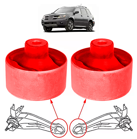 Bucha Facão Eixo Traseiro Mitsubishi Airtrek 2.4 03-08 Par em Pu Poliuretano 81,5mm