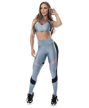 CONJUNTO LET'S GYM GLOWING SECRET AZUL