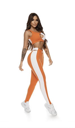CONJUNTO LET'S GYM CURVES LARANJA
