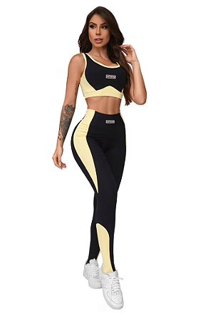 CONJUNTO LET'S GYM HARMONY PRETO
