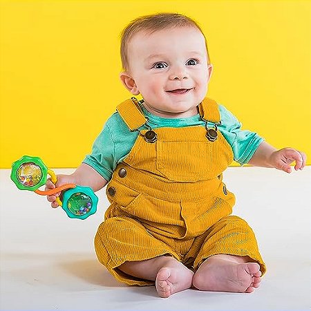 Chocalho duplo rattle e shake barbell - bright starts
