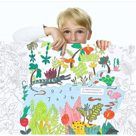 Desenho Gigante para Colorir Floresta - Mideer