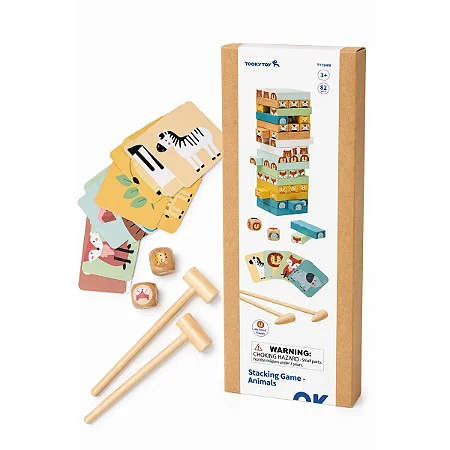 Jogo Educativo Jenga Animais - Tooky Toy