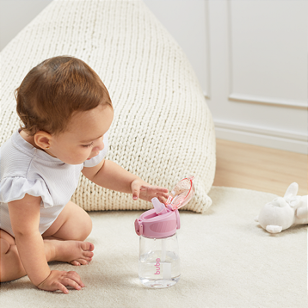 Garrafa Infantil em Tritan Rosa - Buba