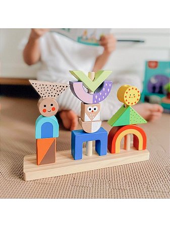 Jogo Educativo Empilhando Blocos pela Sombra - Tooky Toy