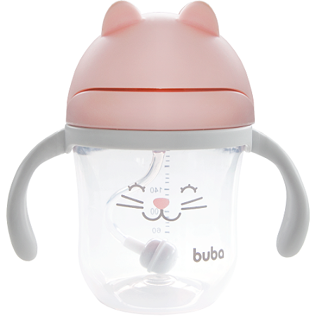 Copo com Válvula anti cólica Gatinho Rosa- Buba