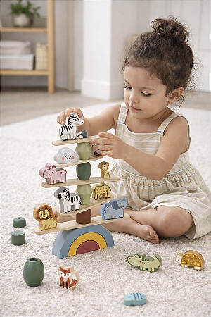 Brinquedo educativo Empilhando Animais – Tooky Toy
