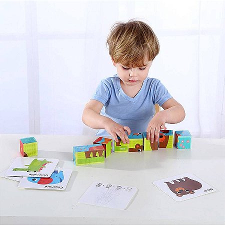 Brinquedo educativo Blocos Animais de Encaixe – Tooky Toy