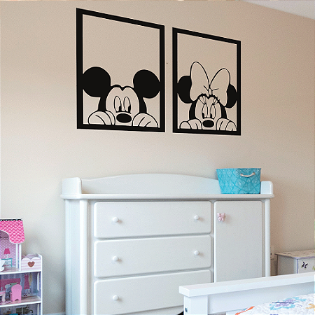 Composição de parede - Mickey e Minnie