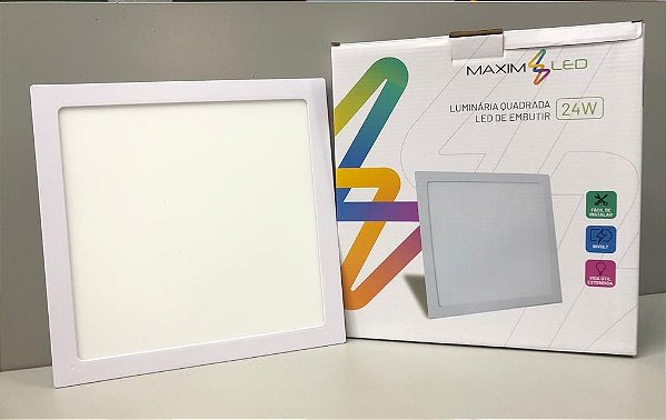 Kit 5 Painel Led Embutir 24W 6500K