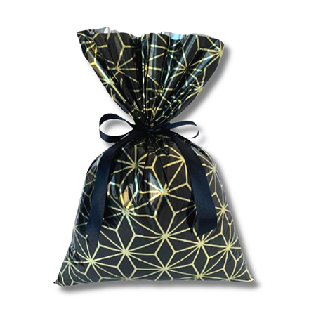 Saco de Presente Estampado Metalizado 25X37