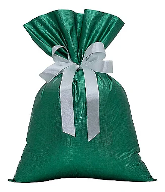 Saco de Presente Soft Touch Verde Bandeira
